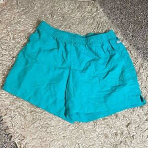 🟢 Columbia athletic outdoor fishing blue shorts medium stretchy pockets